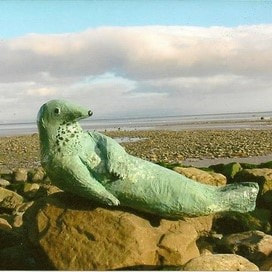 Sculpture on beach